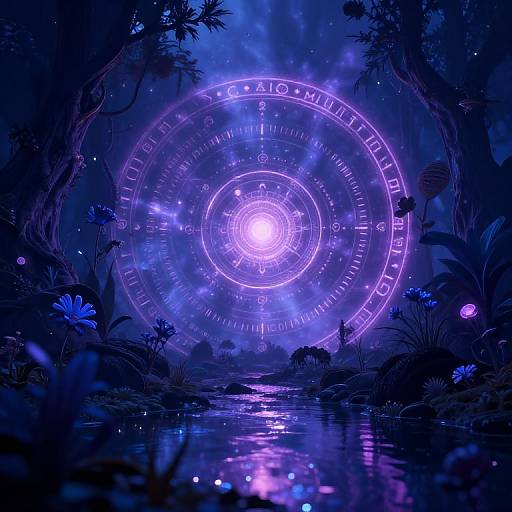 Surreal Fantasy Muslos with Magical Runes