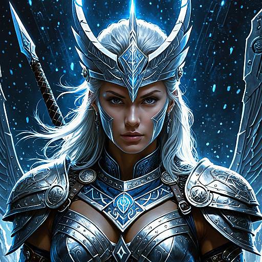 Valkyrie Warrior in Celestial Armor