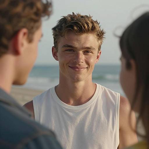 Stylish Young Man at the Beach