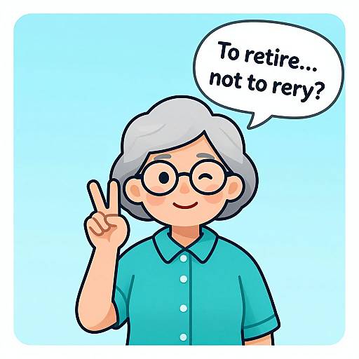 Elderly Woman Contemplating Retirement