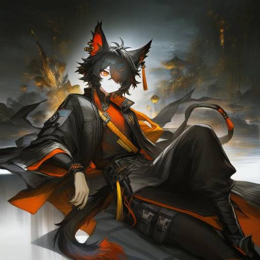 Illustration of Aak (arknights), arknights in the style of Lm7 (op-center)