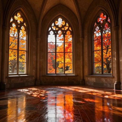 Ethereal Cathedral with Autumn Vista