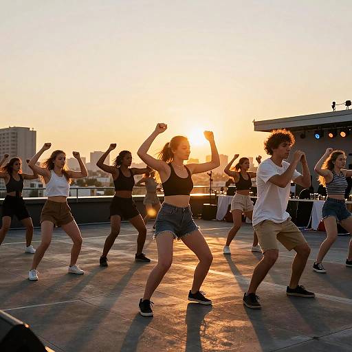 Skibidi Dance Party at Sunset Rooftop