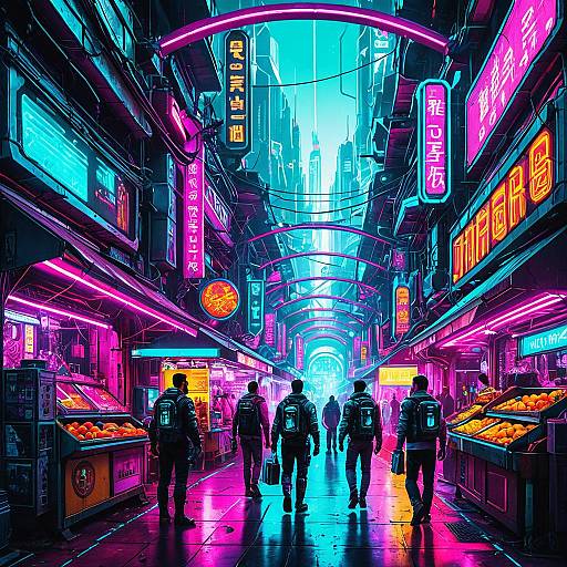 Mechanized Traders in a Neon Market