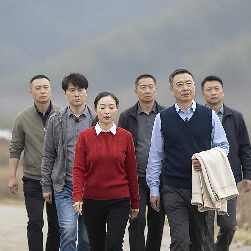 Group Walk in Nature: Friends Enjoying Outdoors