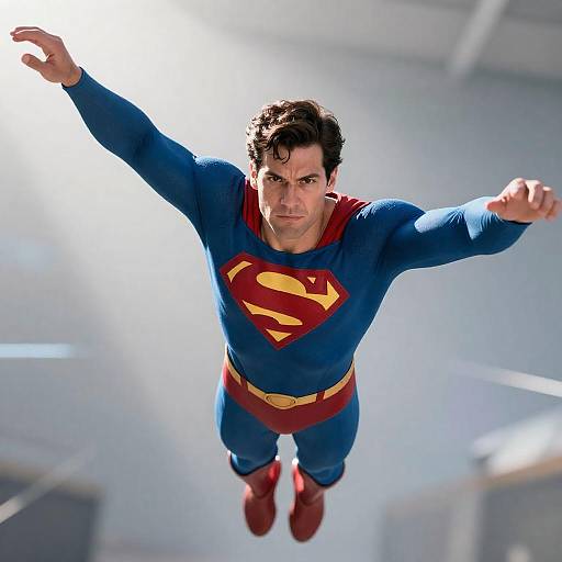 Dynamic Superhero in Action Pose