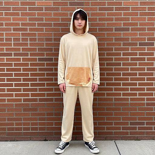 Realistic Photo of Man in Cinnamon Roll Costume