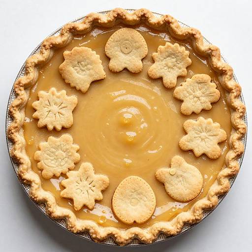 Overhead View of Apple Butter Pie