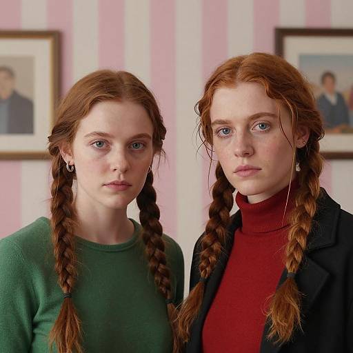 Two Women in Fashionable Outfits