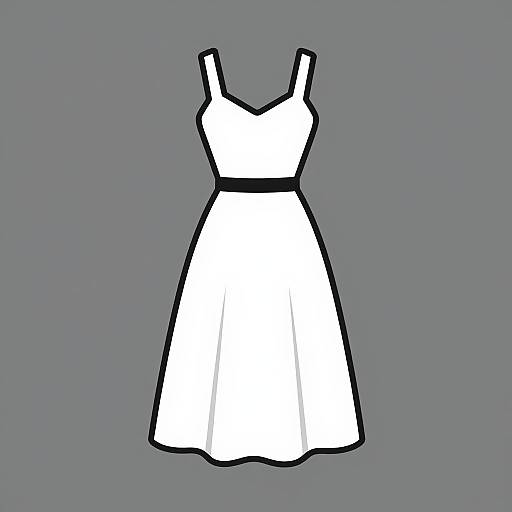Stylish Woman Dress Icons