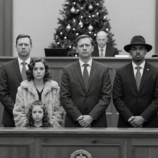 Courtroom Gathering During Christmas Season