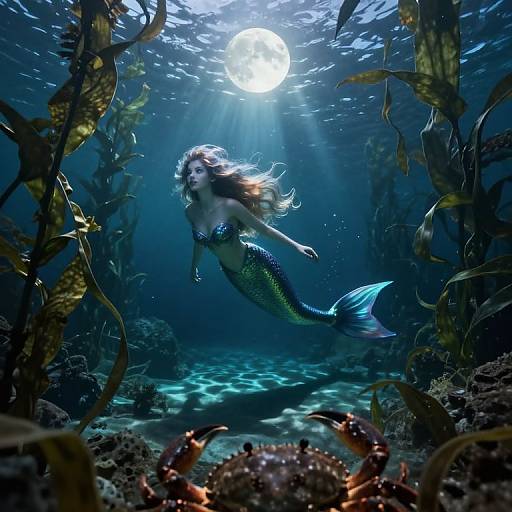 Enigmatic Moonlit Mermaid Realm