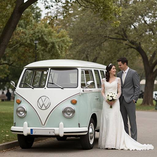 Vintage VW Bus Wedding Romance