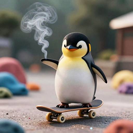 Cinematic Real Estate with Adorable Penguin