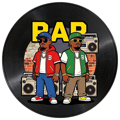 Vintage Rap Duo Album Covers