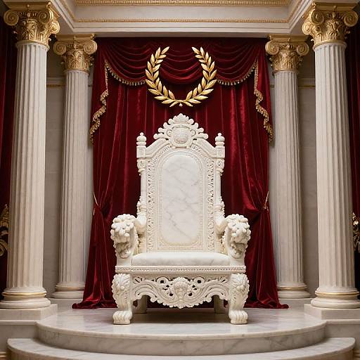 Opulent Greek Marble Throne Room