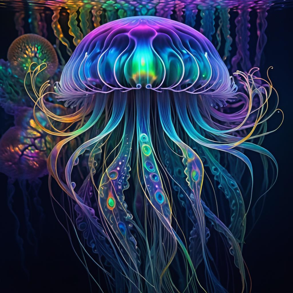 Psychedelic Hyperrealistic Jellyfish Entity