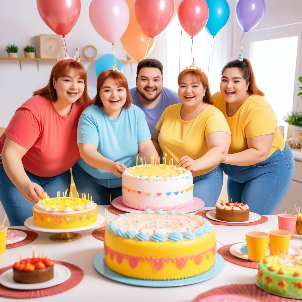 Joyful Family Birthday Party Scene