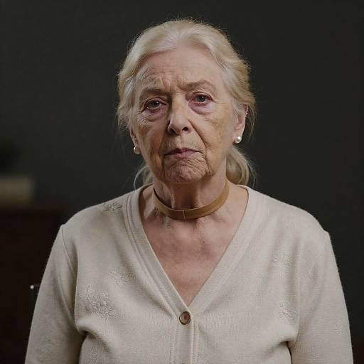 Portrait of an Elderly Woman in Cardigan