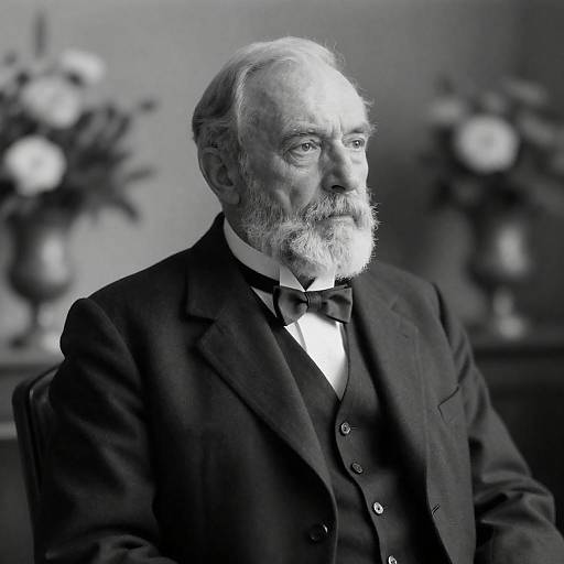 Elderly Man in Vintage Formal Attire