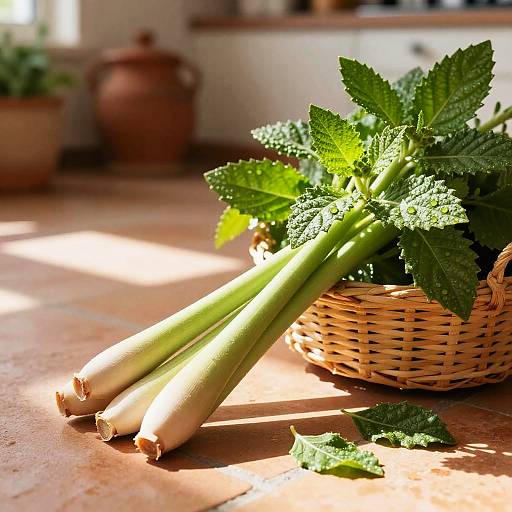 Sunlit Herbal Kitchen Arrangement