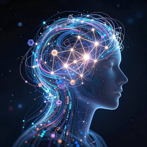 Abstract AI Concept with Neural Networks