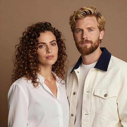 Candid Couple Portrait in Warm Tones