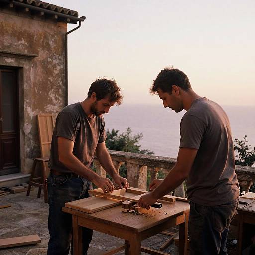 Carpenters Crafting in Sicilian Villa
