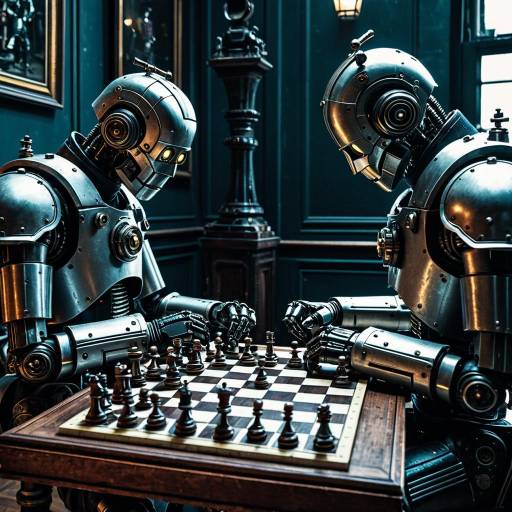 Victorian Era Robots Playing Chess