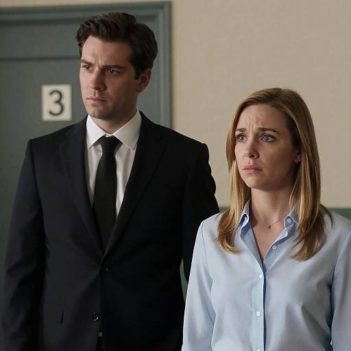 Serious Couple in Indoor Setting