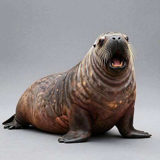 Detailed Full-Body Walrus Portrait