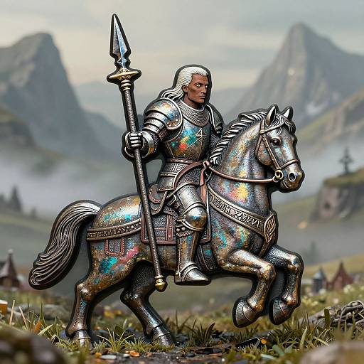 Knight Charging in Misty Middle-earth