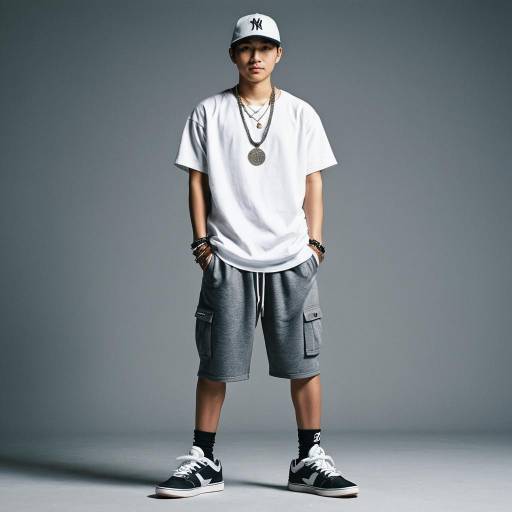 Hip Hop Style Young Man in Casual Attire