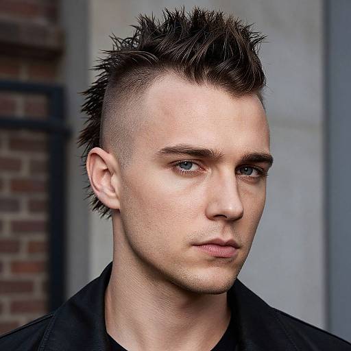 Classic Mohawk Fashion Editorial Portrait