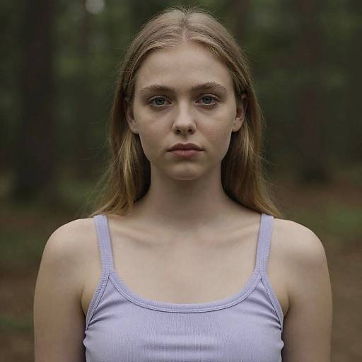 Young Woman in Forest Setting Portrait