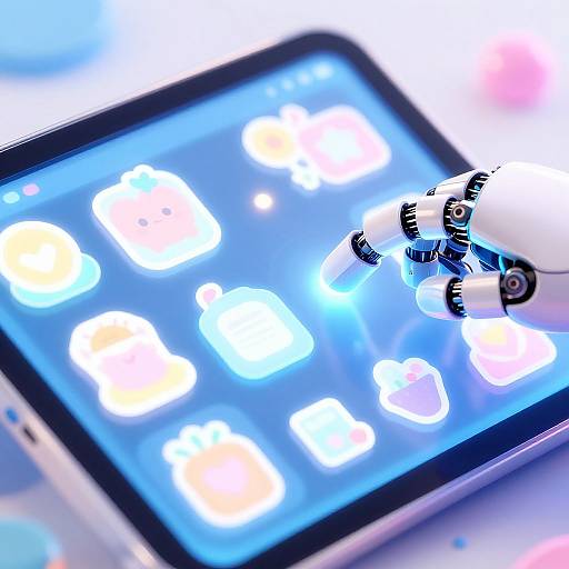 Futuristic AI Sticker Generator Interface