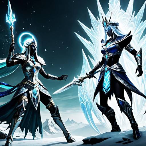 Epic Battle of Shadows and Ice