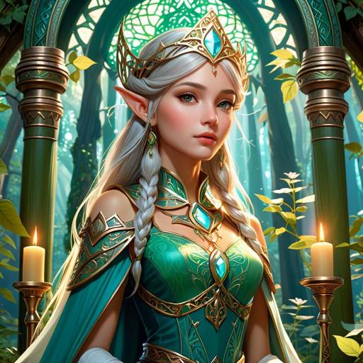 Elf Queen in Enchanted Forest