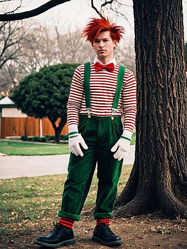 Whoville-Inspired Red-Haired Male Full-Body Portrait