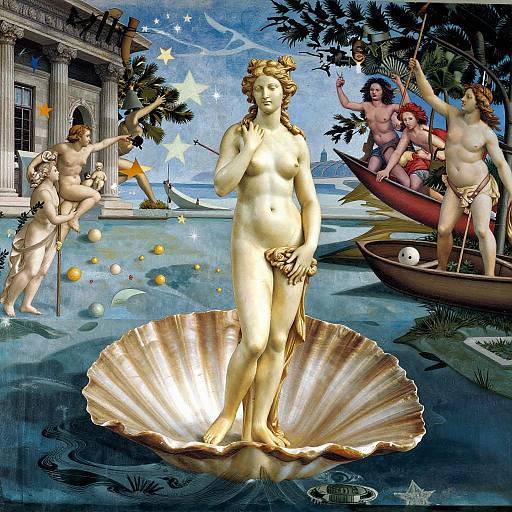 Surreal Birth of Venus Meets Street Art