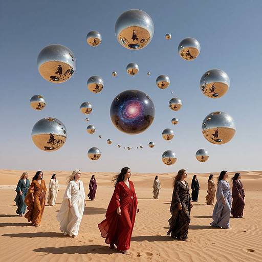 Surreal Desert Spiral Ceremony