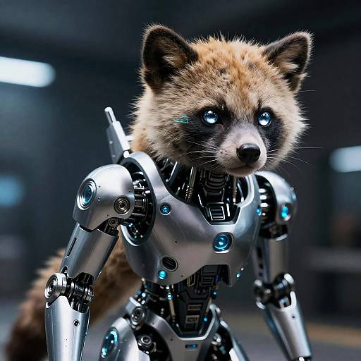 Futuristic Cybernetic Ocelot Robot