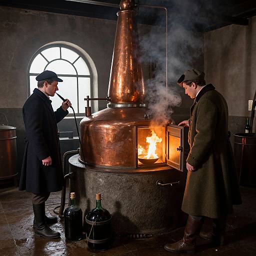 Industrial Anchovy Garum Distillery Scene