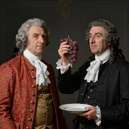 18th-Century Portrait of Two Gentlemen