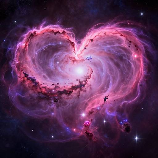 Glowing Heart Nebula in Deep Space