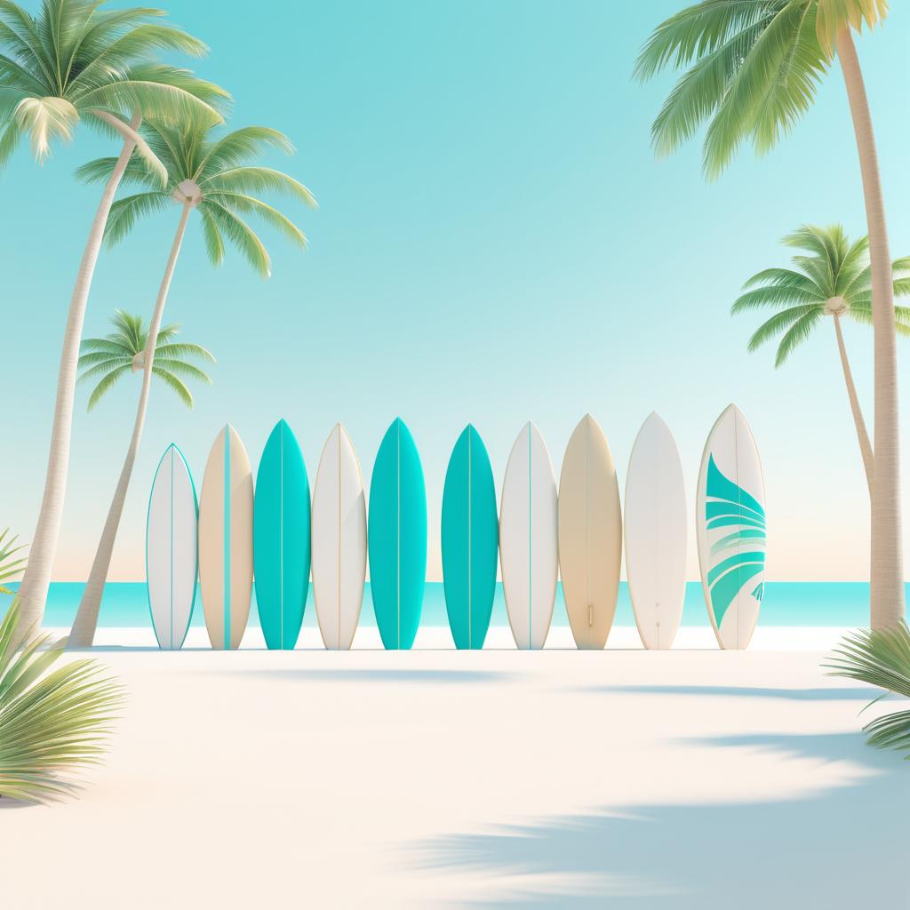 Serene Minimalist Beach Scene Design