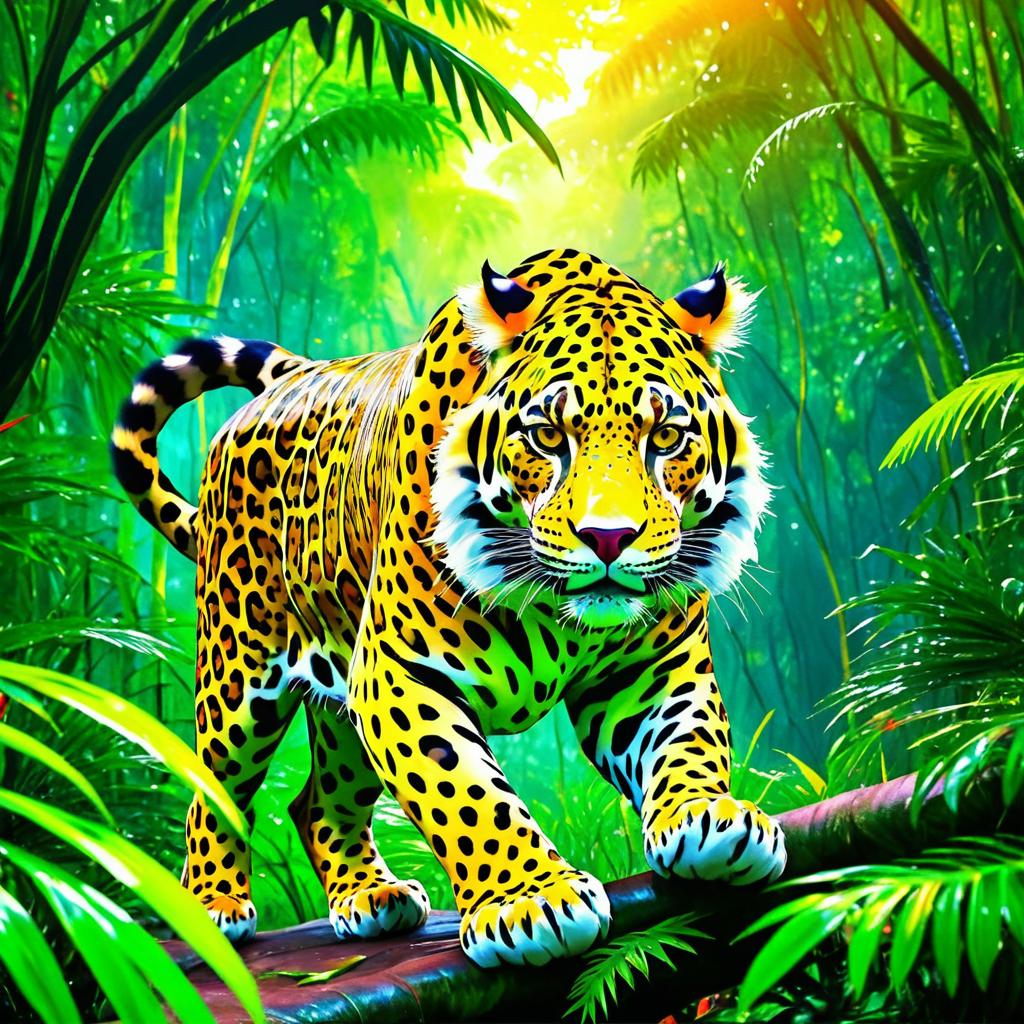 Epic Anime Portrait of a Jaguar