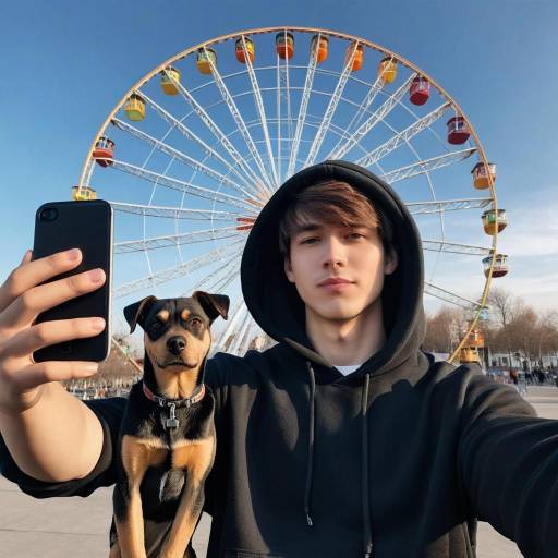 Realistic Selfie at Ferris Wheel