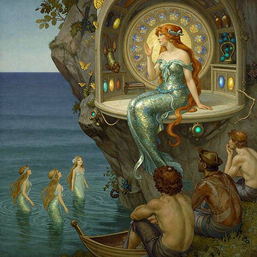 Oracle of Tides on Bioluminescent Cliffside