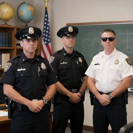 Three Police Officers in Office